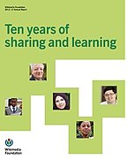 Cover of Wikimedia Foundation's 2012-2013 Annual Report.
