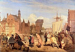 Danzig in the 17th century, a port of the Hanseatic League Wojciech Gerson - Gdansk in the XVII century.jpg