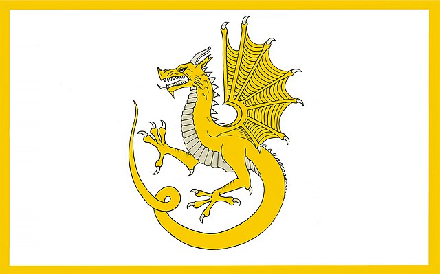 On 2 November 1401, 'Y Ddraig Aur' (The golden dragon) of Owain Glyndŵr was attested to have been flown during the Battle of Tuthill at Caernarfon, it