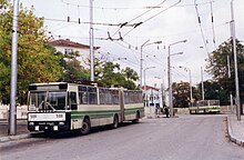 A DAC-Chavdar 317ETR trolleybus in 1993 DAK-Chavdar Trolei 508 and 534. Varna OKT 1993 DAC Chavdar Trolleybus, Varna - Flickr - sludgegulper.jpg