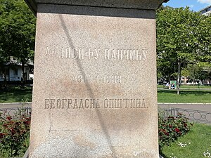 Свјетлопис споменика Јосифа Панчића унутар споменика природе Академског парка2.jpg