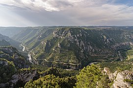 Les Détroits, vus depuis le roc des Hourtous.