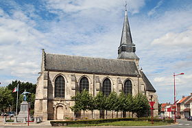 0 Aix-Noulette - L'église et la place Saint-Germain.JPG