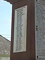 Második világháborús hadirokkantak és hadviseltek névsora a hősi emlékművön