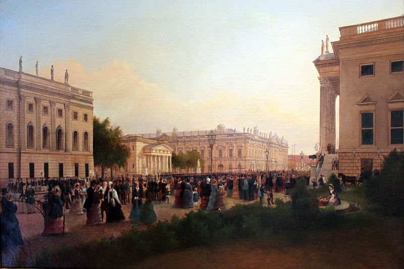 File:1843 Bruecke Opernplatz mit Neuer Wache und Zeughaus anagoria.JPG