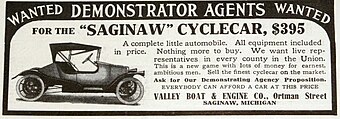 1914 Saginaw Cyclecar advertisement Cycle and Automobile Journal.jpg