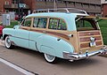 The same 1951 Chevrolet Styleline Deluxe station wagon, rear left view