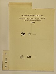 Original ballot 1980 plebiscito constitucion 1.JPG