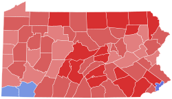 1982 United States Senate election in Pennsylvania results map by county.svg