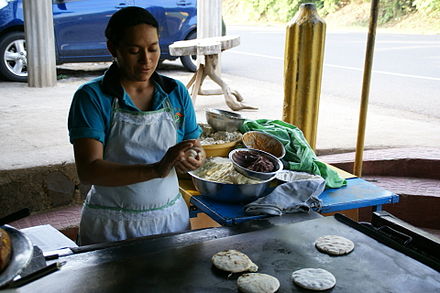 Making pupusas