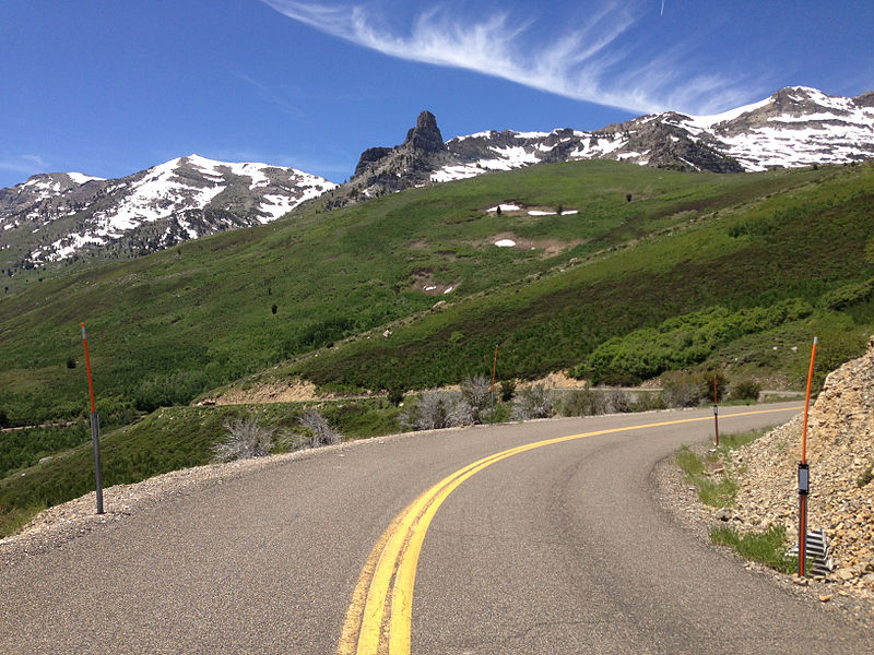 File:2014-06-22 12 38 19 View "north" along Nevada State Route 231 (Angel Lake Road) about 1.0 mile "north" of Angel Lake.JPG