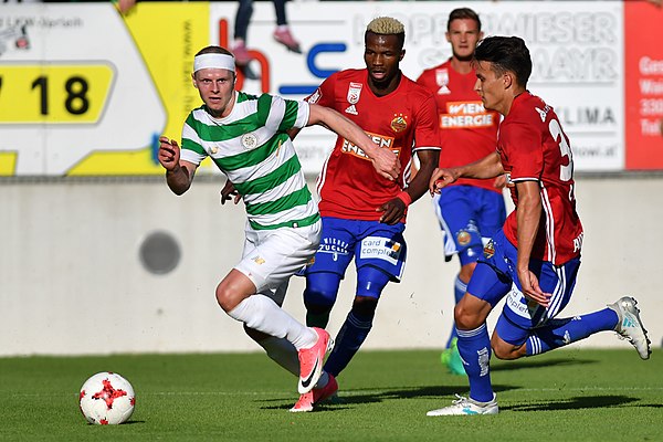 Mackay-Steven in action in a friendly against Rapid Vienna in July 2017