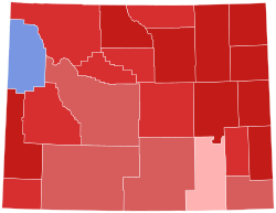 2018 Wyoming Secretary of State election results map by county.svg