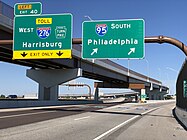 I-95 at the Pennsylvania Turnpike