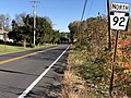 File:2021-10-19 09 37 18 View north along Pennsylvania State Route 92 at Pennsylvania State Route 292 (High Mountain Road) in Exeter Township, Wyoming County, Pennsylvania.jpg