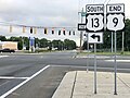 File:2022-07-07 19 40 39 View west at the end of U.S. Route 9 (County Seat Highway) at U.S. Route 13 (Sussex Highway) in Laurel, Sussex County, Delaware.jpg