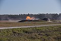 A U.S. Marine Corps M1A1 Abrams Main Battle Tank with 2nd Tank Battalion, 2d Marine Division (MARDIV) conducts a live fire range during a Tank Table 12 qualification at Camp Lejeune, North Carolina, March 12, 2020. The qualification requires offensive and defensive tactics to improve and test the MarinesвЂ™ ability to make quick and conclusive decisions. (U.S. Marine Corps photo by Lance Cpl. Reine Whitaker)