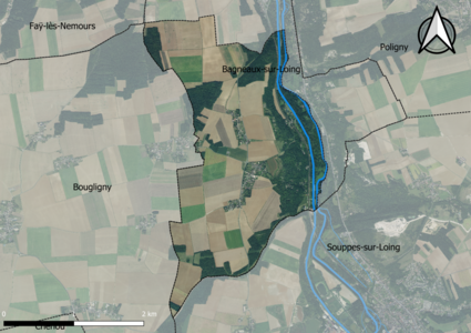 Carte orhophotogrammétrique de la commune.