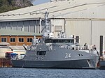 An as yet unnamed Cape-class patrol boat at Austal shipyards in Henderson, Western Australia