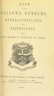 Thumbnail for File:A list of the fellows, members, extra-licentiates and licentiates of the Royal College of Physicians of London, 1859-(1986) (IA b24990796 0060).pdf