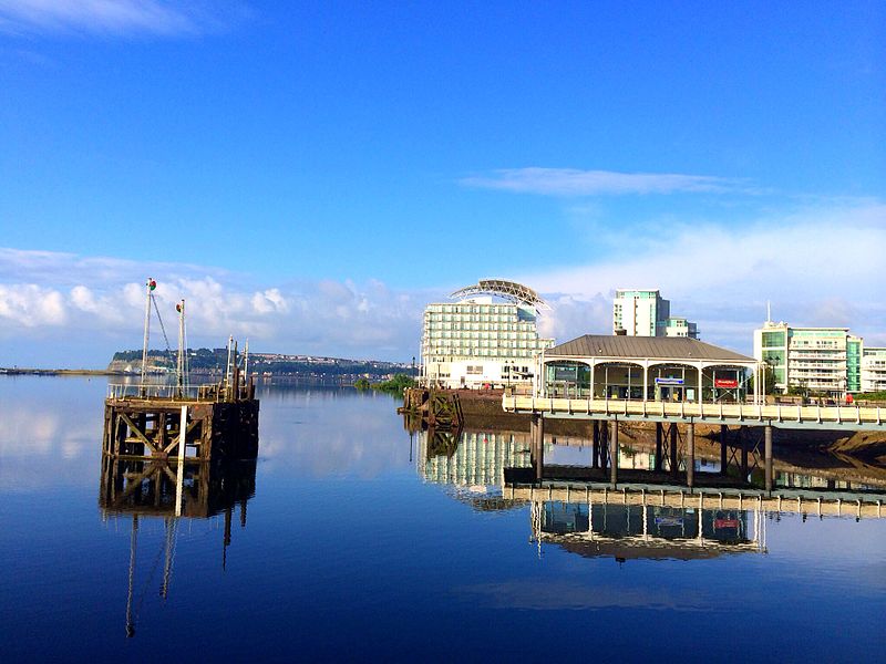 File:A still morning at Cardiff Bay (14428715050).jpg