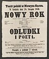 Teatr polski, Nowy Sącz, 1865