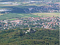 Alsbach Castle, view from Melibokus (Alsbach-Hähnlein)