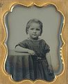 Exemple d'ambrotype, vers 1860.