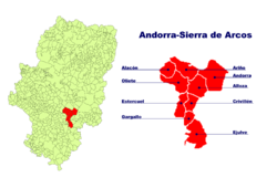 Андорра-Сьерра-де-Аркос орналасуы