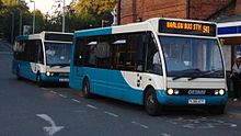 Two Optare Solos at Epping Underground station in September 2008 Arriva Shires & Essex 2473 and 2474.jpg