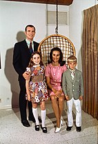 Дејвид Скот са супругом и децом, 1971. године