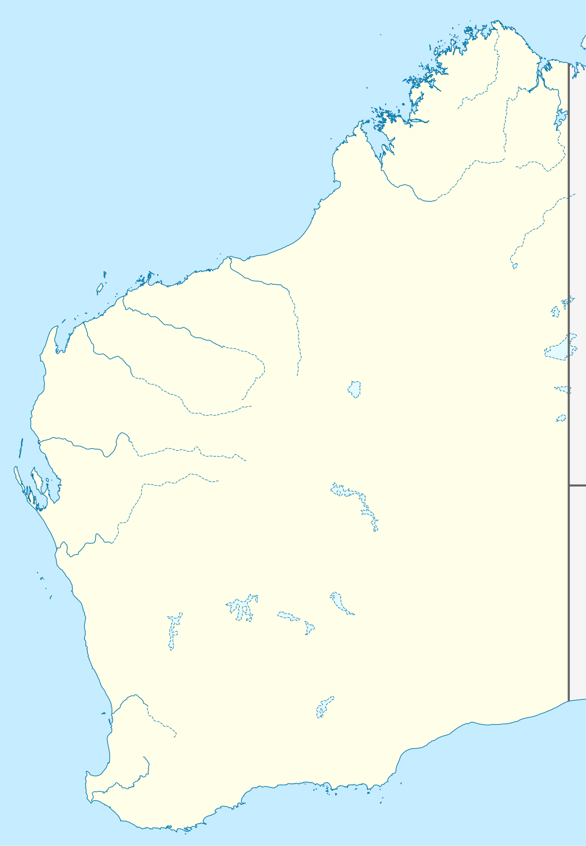 australian map blank