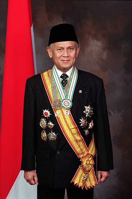 Third president B. J. Habibie's official presidential state portrait