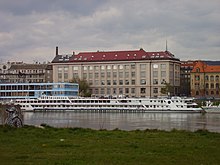 Slovak National Museum building in Bratislava, viewed from the right bank of the Danube