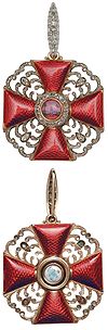 Знак к ордену Св. Анны 2-й степени с алмазами (граненым стеклом) для награждения иностранных подданных, 1897 г.