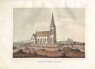 Tegelkyrkan. Färglitografi (1874)