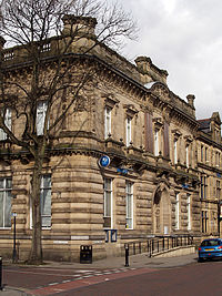 A former Barclays branch in Bury served as the police station exterior in the first three series Barclays Bank Bury.jpg