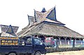 House of the chief of a village in Kabanjahe shows the vernacular architecture of Karo people, Indonesia.