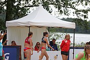 Deutsch: Beachhandball Europameisterschaften 2019 (Beach handball Euro); Tag 3: 4. Juli 2019 – Frauen, Platzierungsrunde Gruppe IV, Russland-Slowenien 2:0 (18:11, 20:16) English: Beach handball Euro; Day 3: 4 July 2019 – Women Consolation Round Group IV – Russia-Slovenia 2:0 (18:11, 20:16)