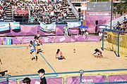 Deutsch: Beachhandball bei den Olympischen Jugendspielen 2018; Tag 3, 9. Oktober 2018; Mädchen, Vorrunde, Gruppe A - Chinese Taipei (Taiwan)-Mauritius 2:0 English: Beach handball at the 2018 Summer Youth Olympics at 9 October 2018 – Girls Preliminary Round Group A‎ – Chinese Taipei-Mauritius 2:0