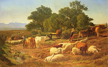 Auguste Bonheur - La Sortie du paturage Bonheur way-to-market.jpg