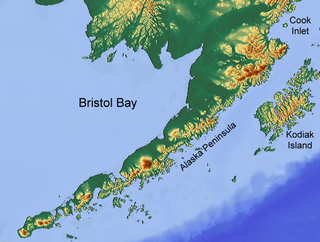 Bristol Bay easternmost arm of the Bering Sea, at 57° to 59° North 157° to 162° West in Southwest Alaska; 400 km long, 290 km, wide at its mouth; rivers flowing into it include the Cinder, Egegik, Igushik, Kvichak, Meshik, Nushagak, Naknek, Togiak, and Ugashik