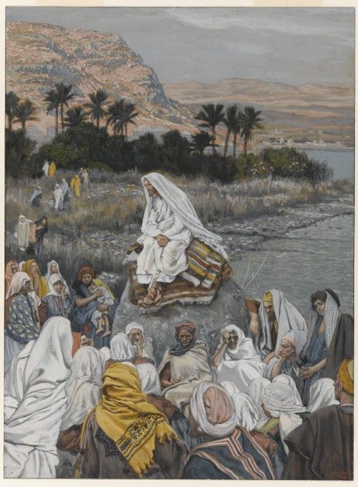 Brooklyn Museum - Jesus Sits by the Seashore and Preaches (Jésus s'assied au bord de la mer et prêche) - James Tissot