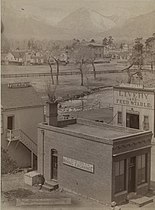 John C. H. Grabill's Mining Exchange, Assay Office and Photography Studio, circa1885.