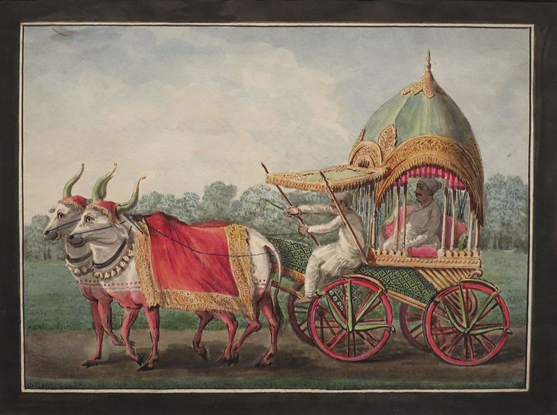 File:Bullock Carriage, India, Patna School, 19th century, Honolulu Museum of Art.JPG