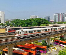 싱가포르 MRT를 달리는 전철 차량 중 하나