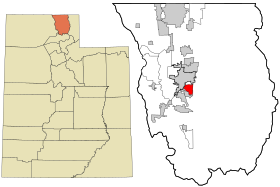 Cache County Utah incorporated and unincorporated areas Providence highlighted.svg