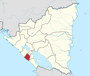 Harta departamentului Carazo în cadrul statului Nicaragua
