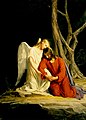 Gesù viene consolato dall'angelo nel giardino del Getsemani
