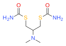 Skeletal formula of cartap